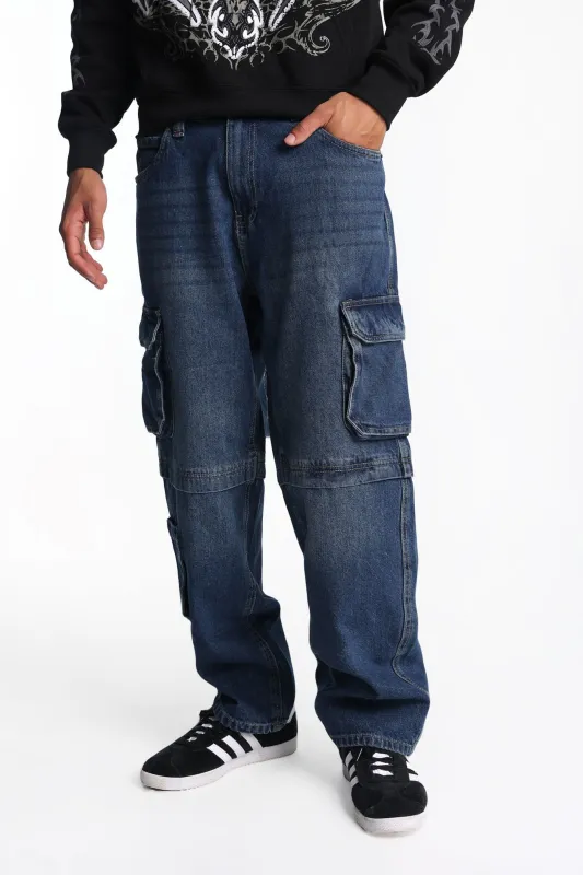 Faux Convertible Cargo Jeans made by Bluenotes
