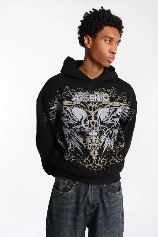 Arsenic Winged Skulls Graphic Hoodie sold by West49