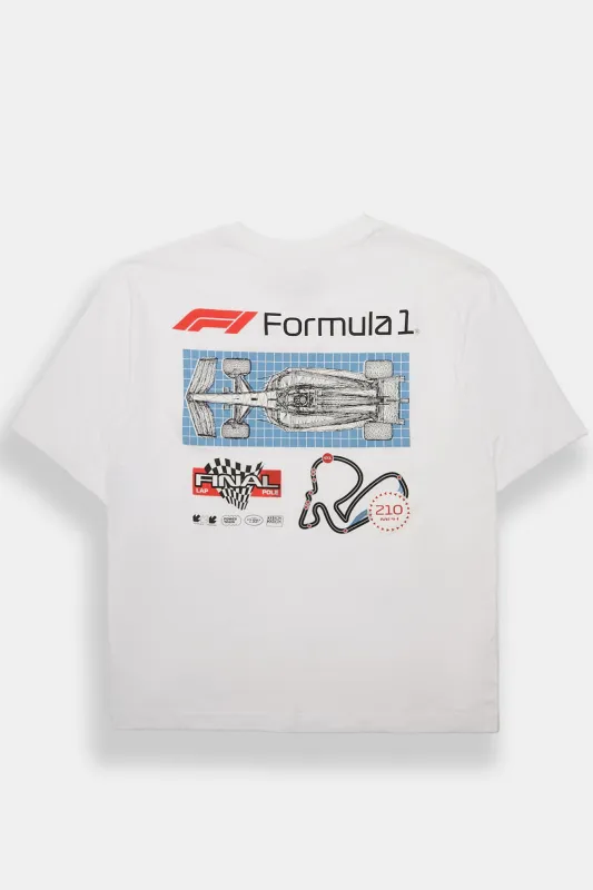 T-shirt surdimensionné imprimé Formula 1 Final Lap made by West49