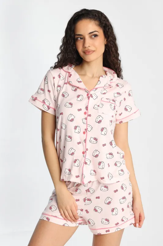Ensemble chemise et short pyjama imprimé Hello Kitty made by Hello Kitty