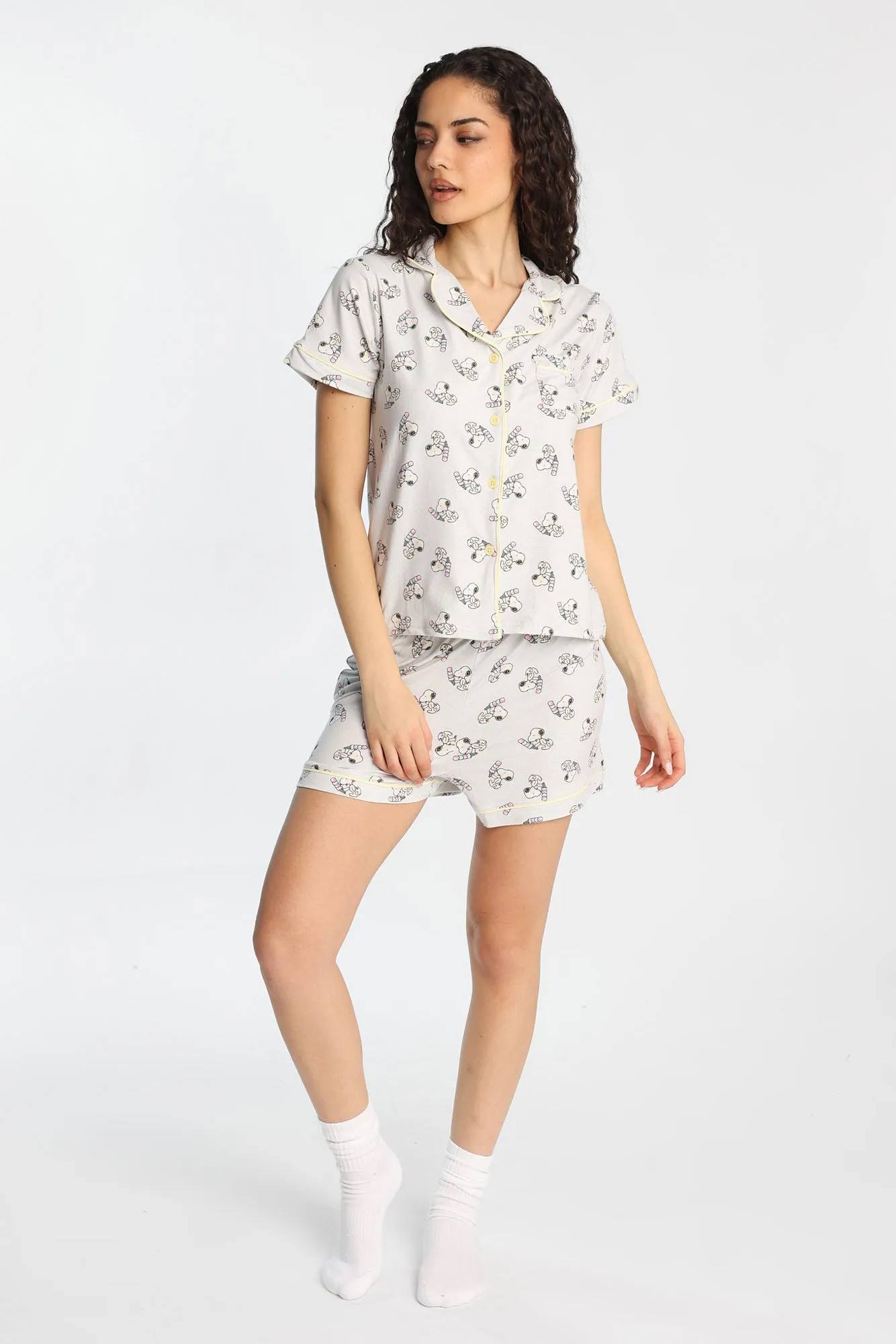Ensemble chemise et short pyjama imprimé de crème glacée Snoopy Peanuts sold by West49 product image thumbnail 4