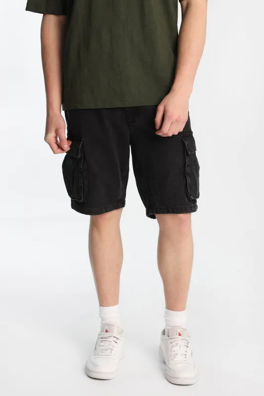 Short cargo en denim made by Bluenotes