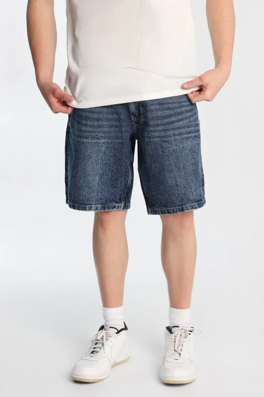 Loose Denim Shorts made by Bluenotes