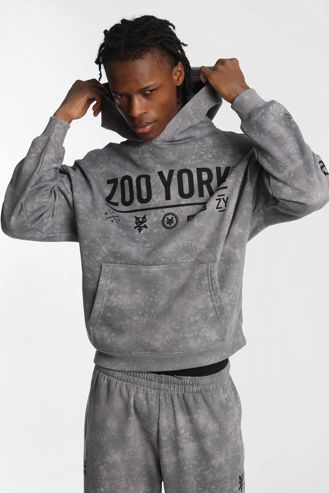Zoo York Allover Washed Printed Hoodie sold by West49