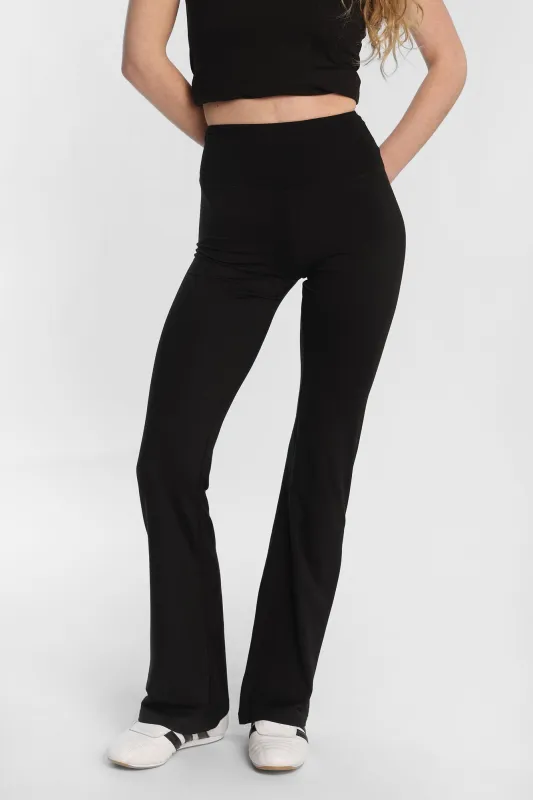 Legging évasé en molleton brossé ultra-doux made by Bluenotes