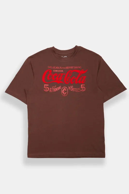 T-shirt surdimensionné imprimé Coca-Cola Five Cent made by Coca-Cola