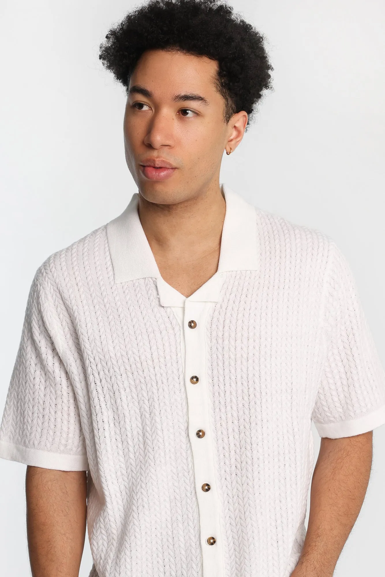 Chevron Short Sleeve Button-Up Shirt sold by West49 product image thumbnail 2
