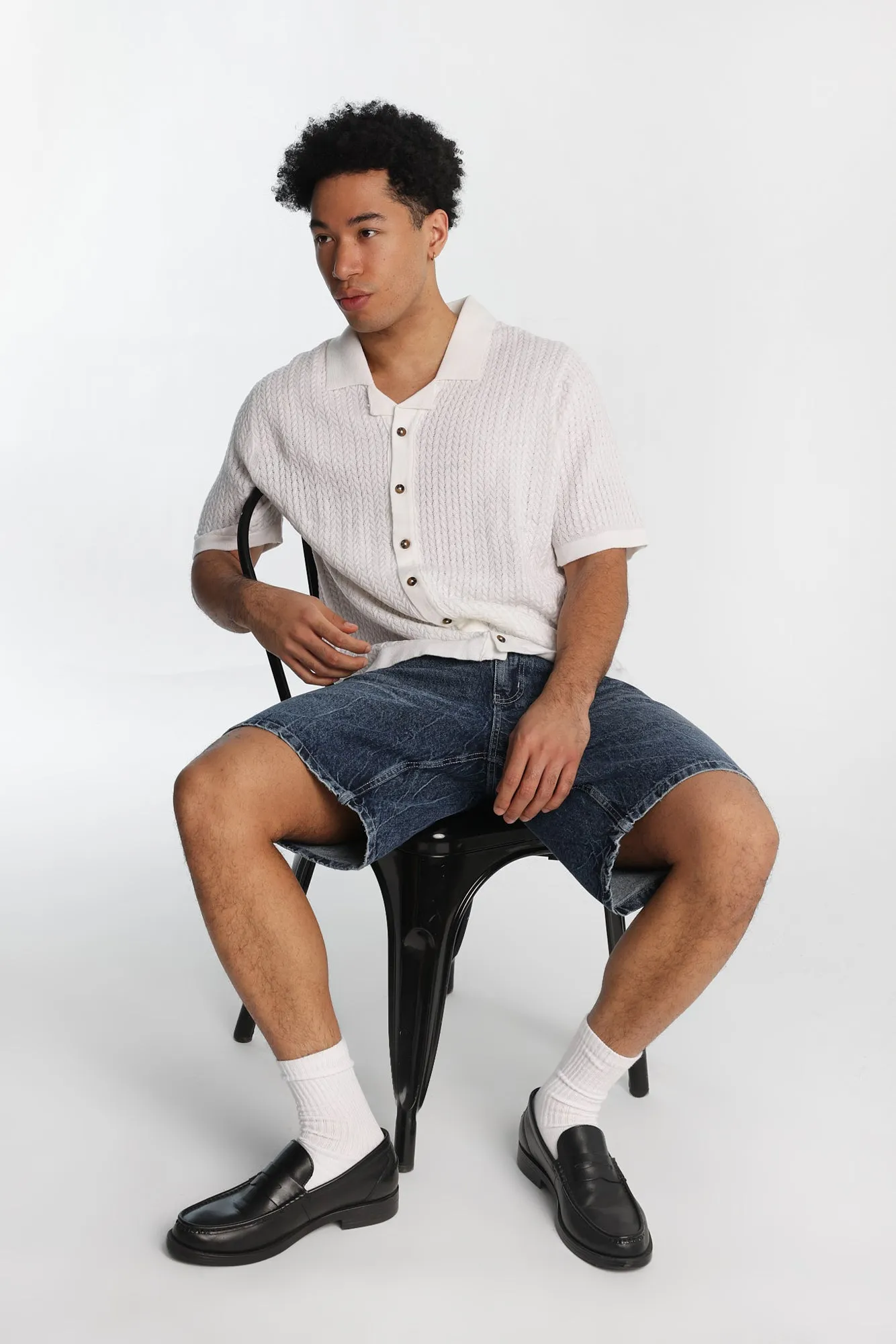 Chevron Short Sleeve Button-Up Shirt sold by West49 product image thumbnail 5