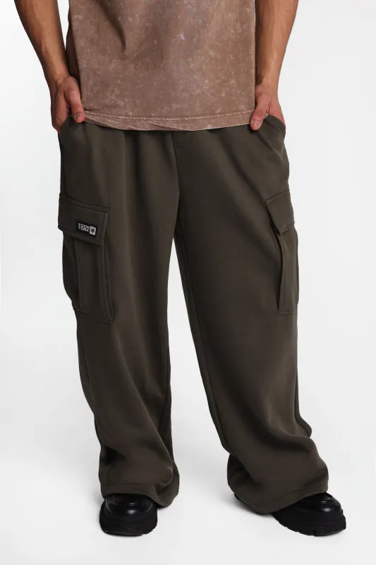 Zoo York Super Baggy Straight Leg Cargo Sweatpants made by Zoo York