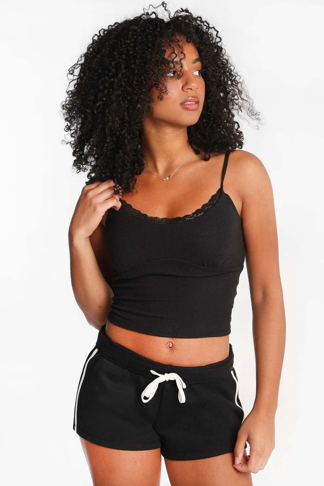 AERO Pointelle Knit Cropped Cami sold by West49 product image thumbnail 2