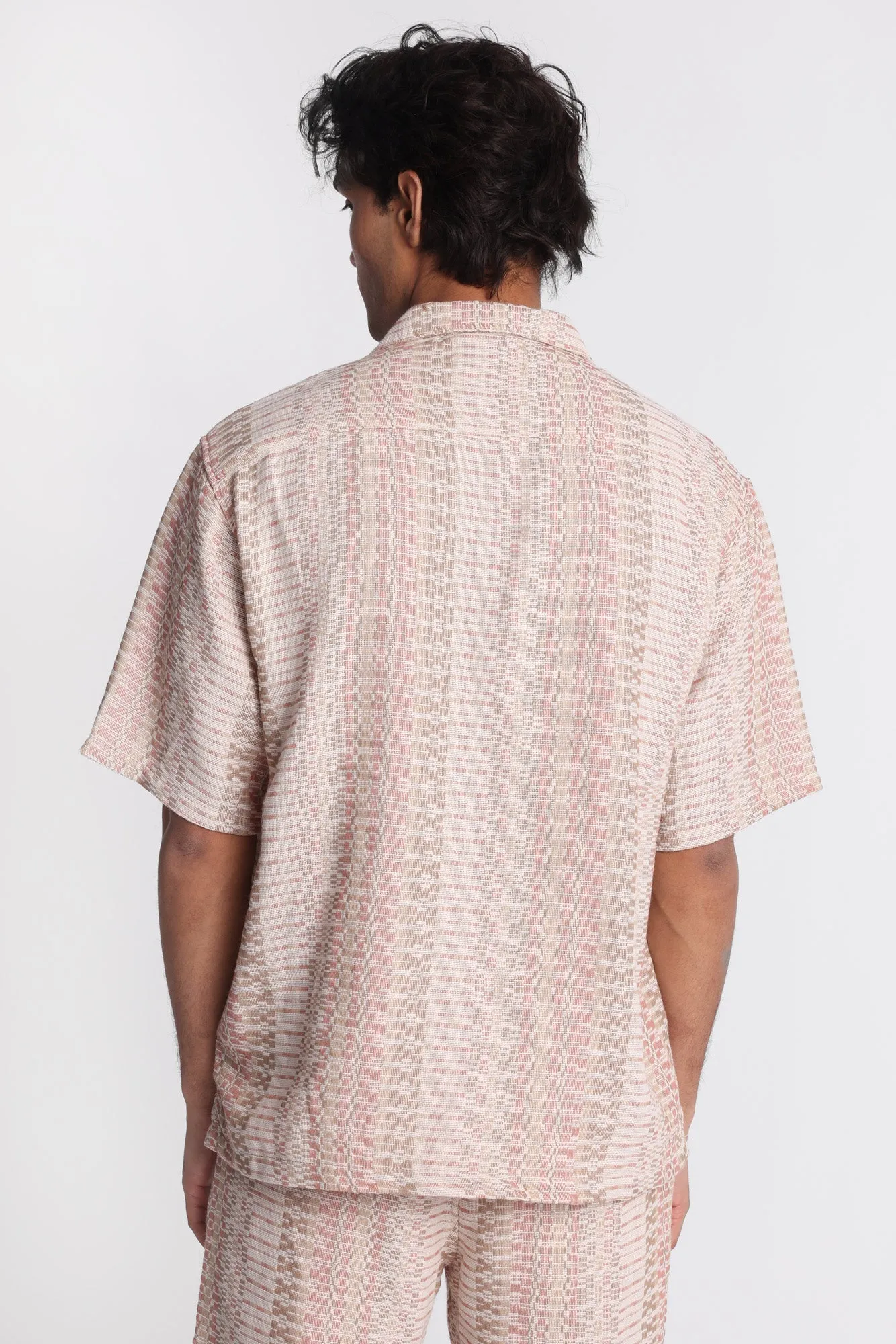 Textured Short Sleeve Button-Up Shirt sold by West49 product image thumbnail 3