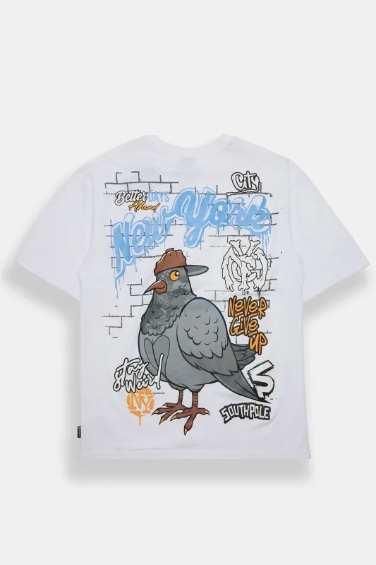 T-shirt imprimé NYC pigeon Southpole made by South Pole