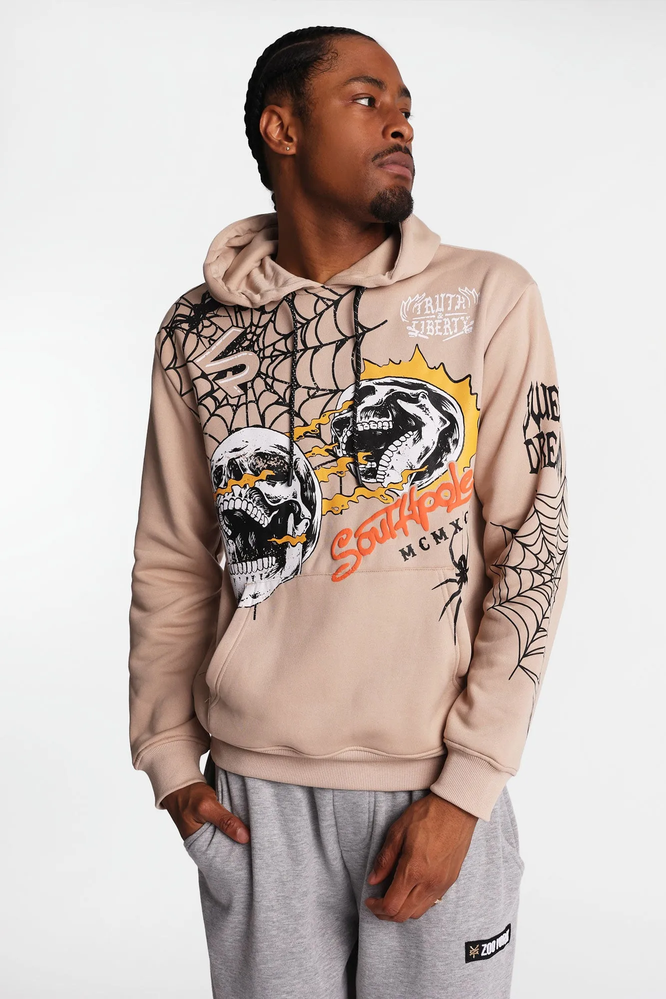 Southpole Spider Web Graphic Hoodie sold by West49
