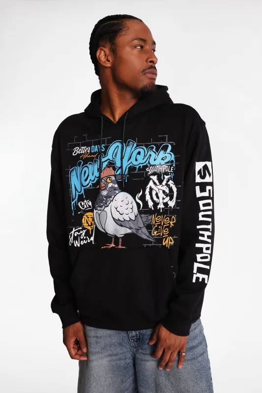Southpole NYC Pigeon Graphic Hoodie made by South Pole
