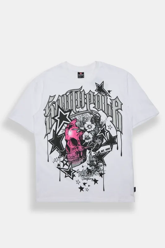 T-shirt imprimé crâne et étoiles Southpole made by South Pole