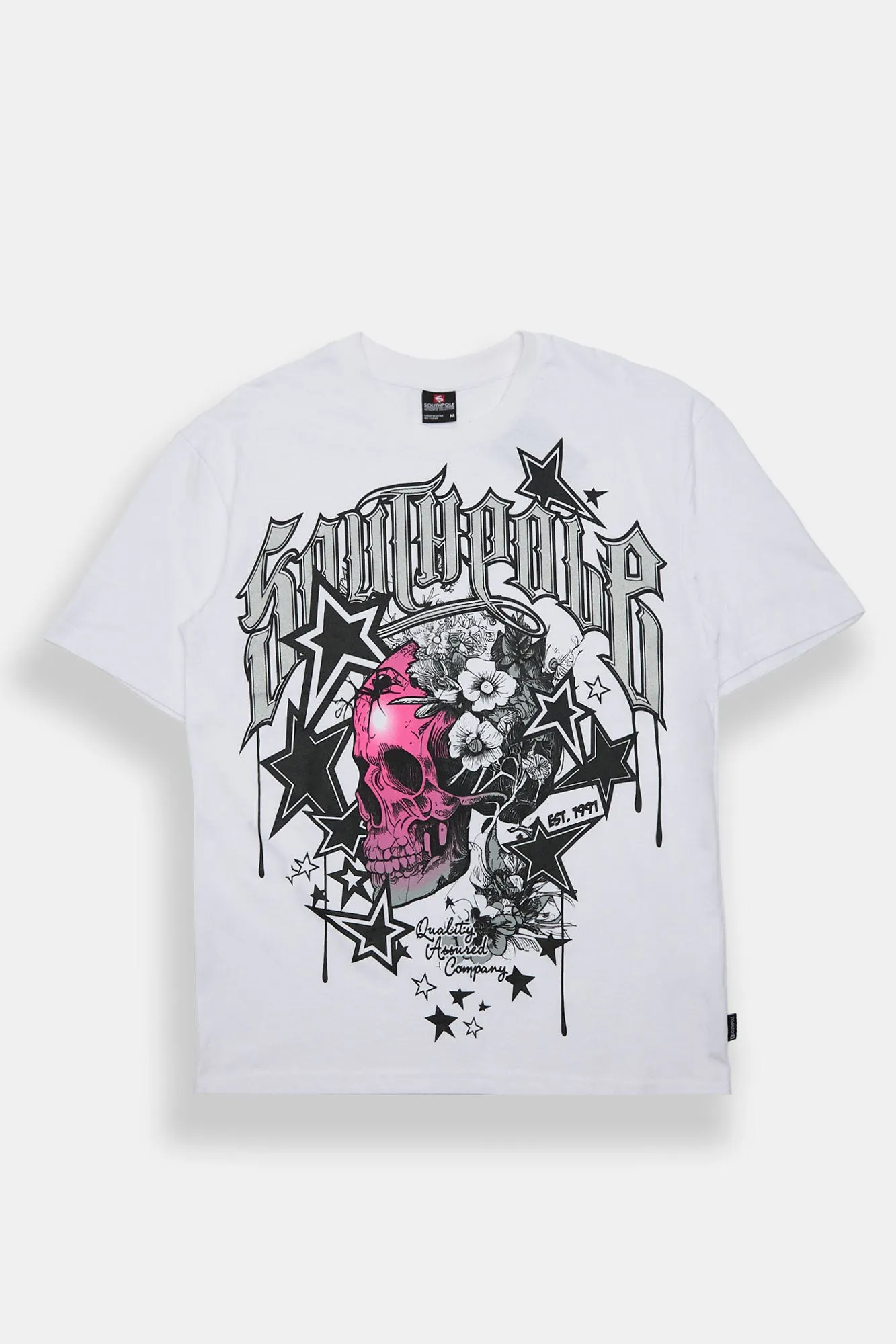 T-shirt imprimé crâne et étoiles Southpole sold by West49