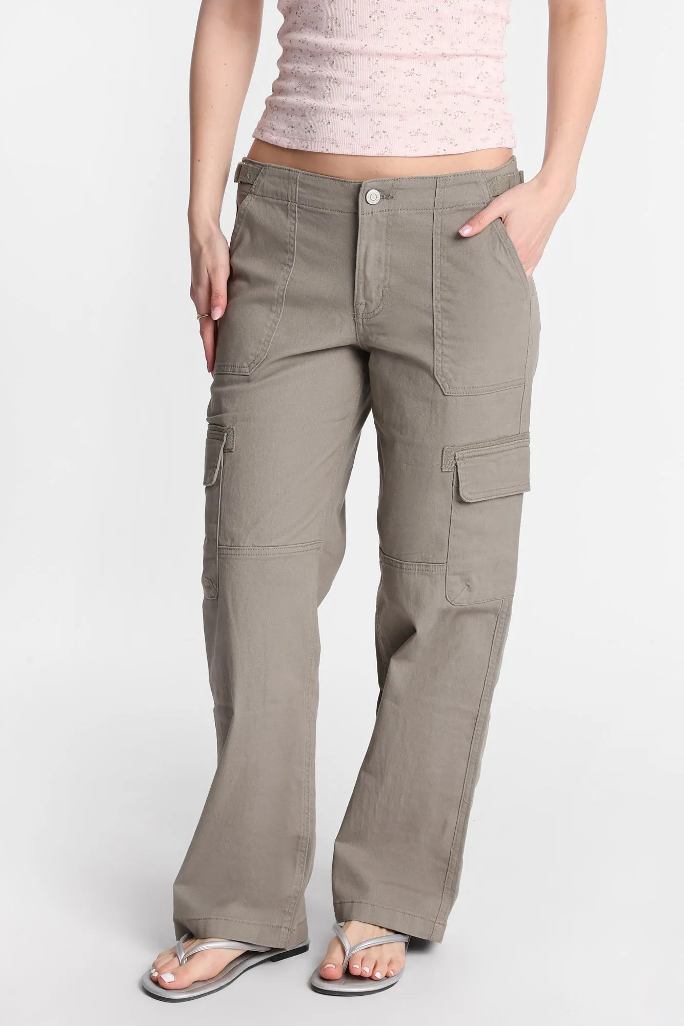 AERO Low Rise Baggy Cargo Twill Pants sold by West49