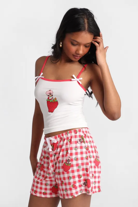 Strawberry Shortcake Pajama Camisole & Shorts 2-Piece Set made by West49