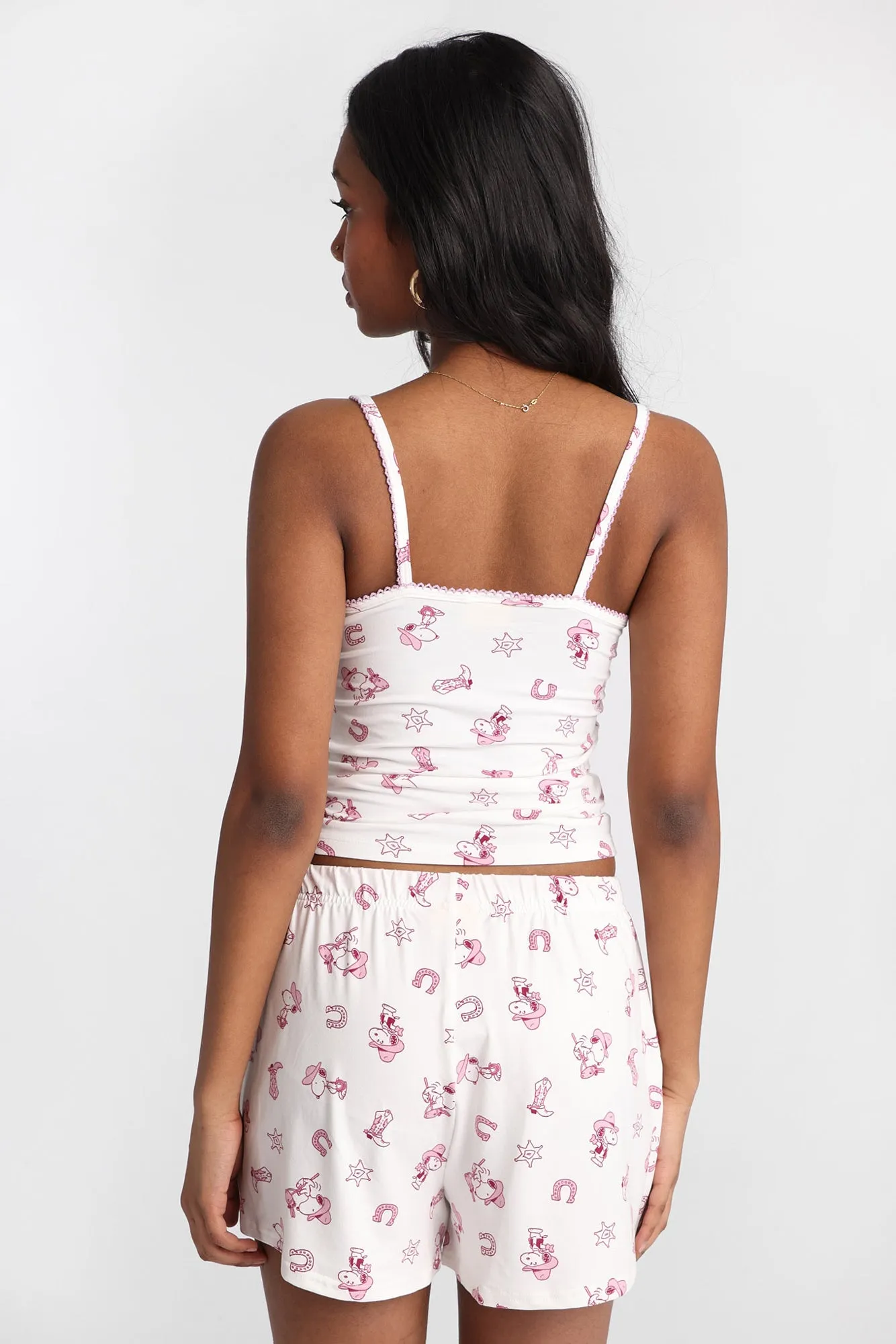 Peanuts Snoopy Western Pajama Camisole & Shorts 2-Piece Set sold by West49 product image thumbnail 2