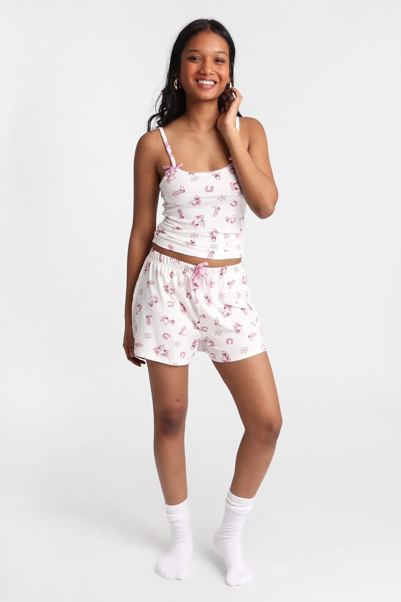 Peanuts Snoopy Western Pajama Camisole & Shorts 2-Piece Set sold by West49 product image thumbnail 5