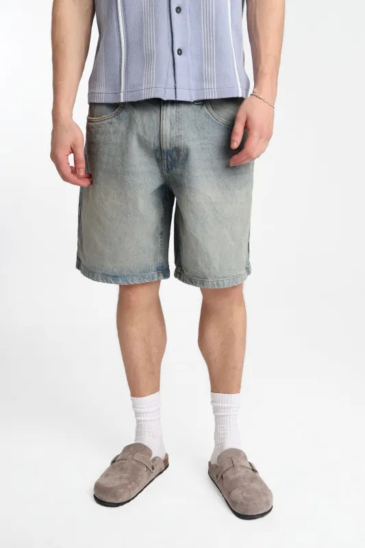 Loose Denim Shorts made by Bluenotes
