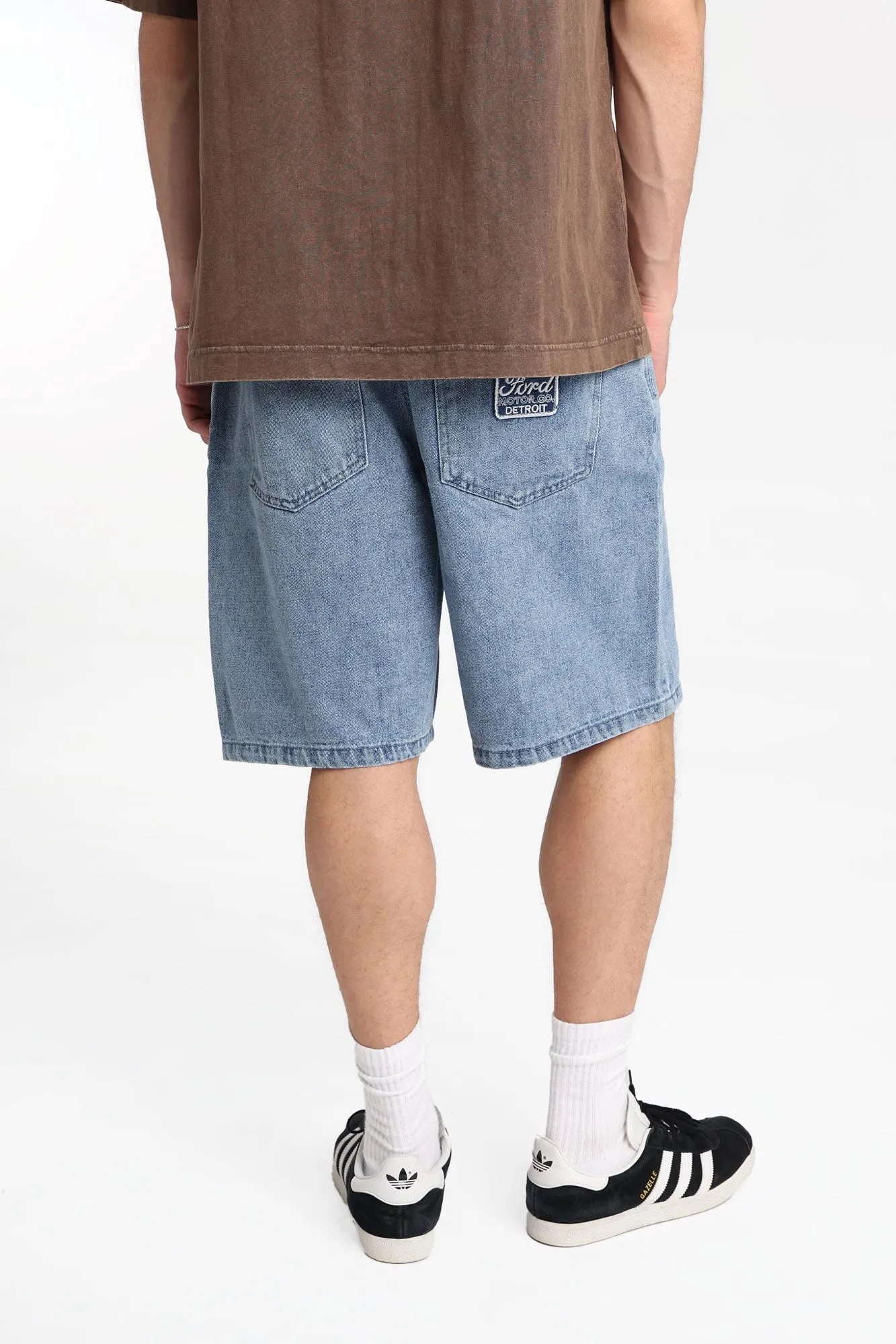 Ford Motor Co. Detroit Embroidered Loose Denim Shorts sold by West49 product image thumbnail 4