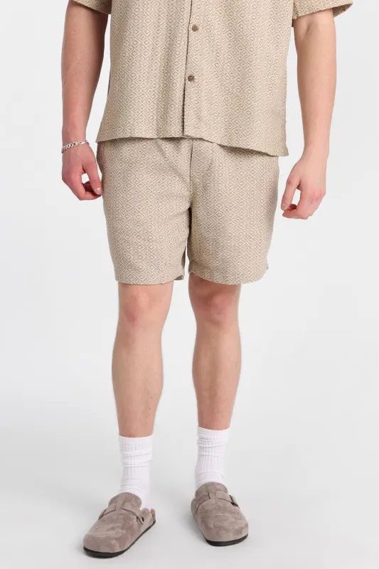 Short texturé à motif géométrique 7 po made by Bluenotes