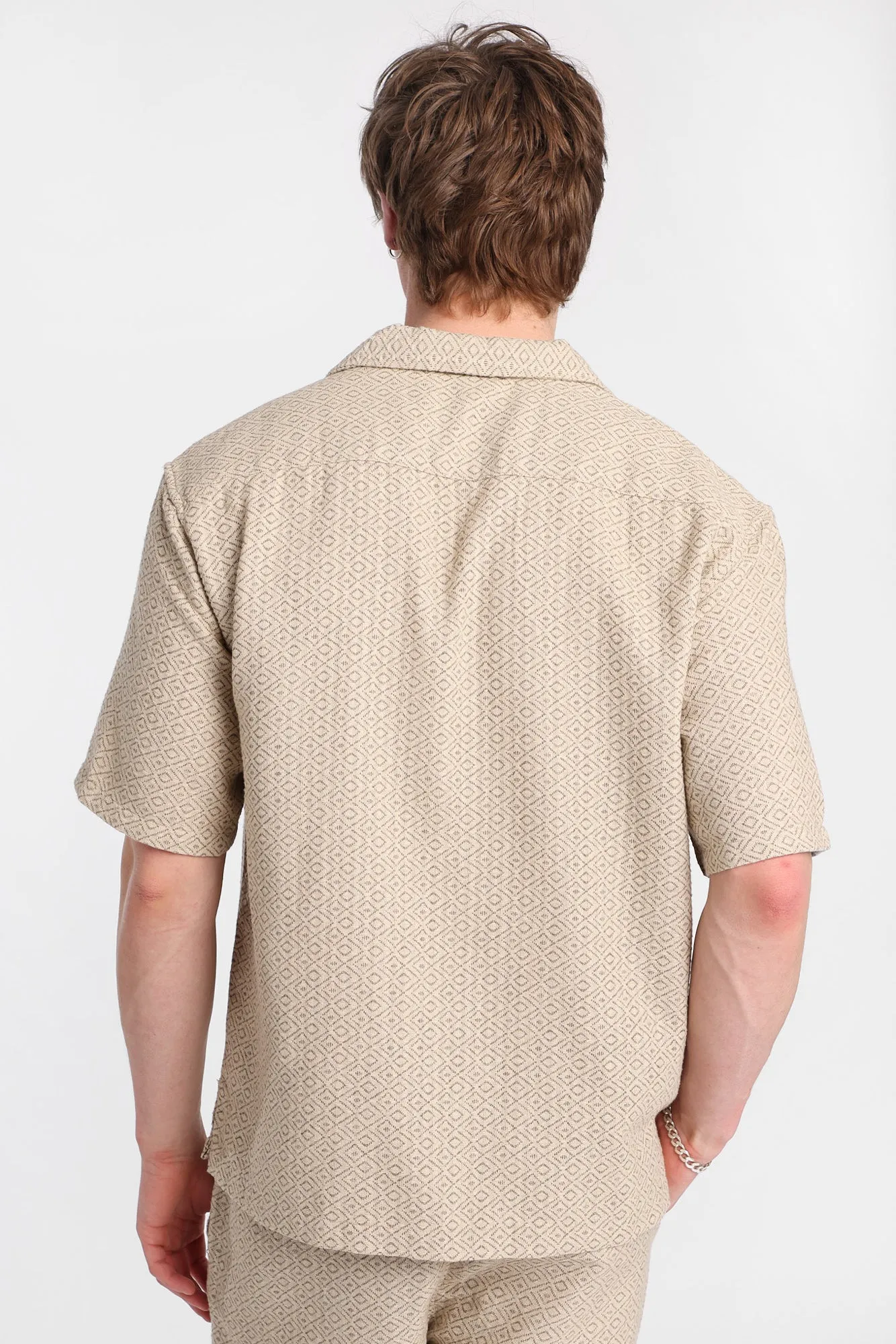 Textured Geometric Button-Up Shirt sold by West49 product image thumbnail 3