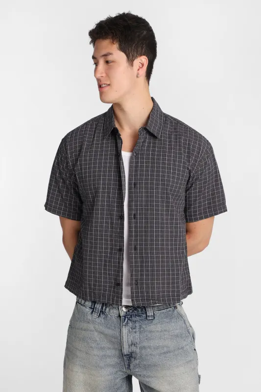 Chemise boutonnée courte à carreaux made by Bluenotes