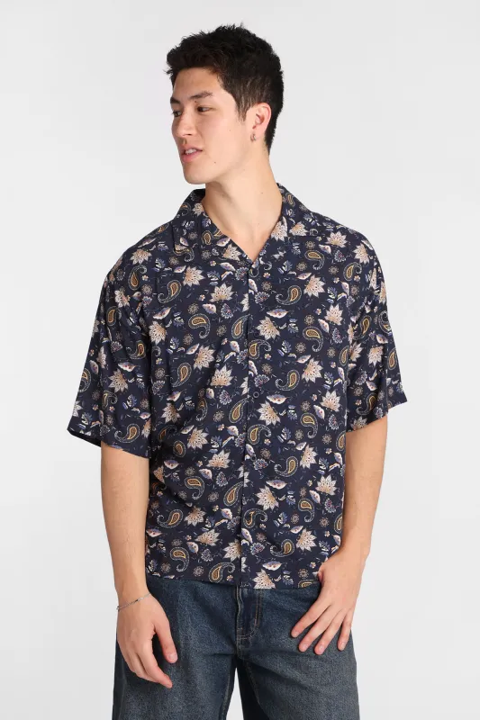 Chemise boutonnée à imprimé cachemire made by Bluenotes