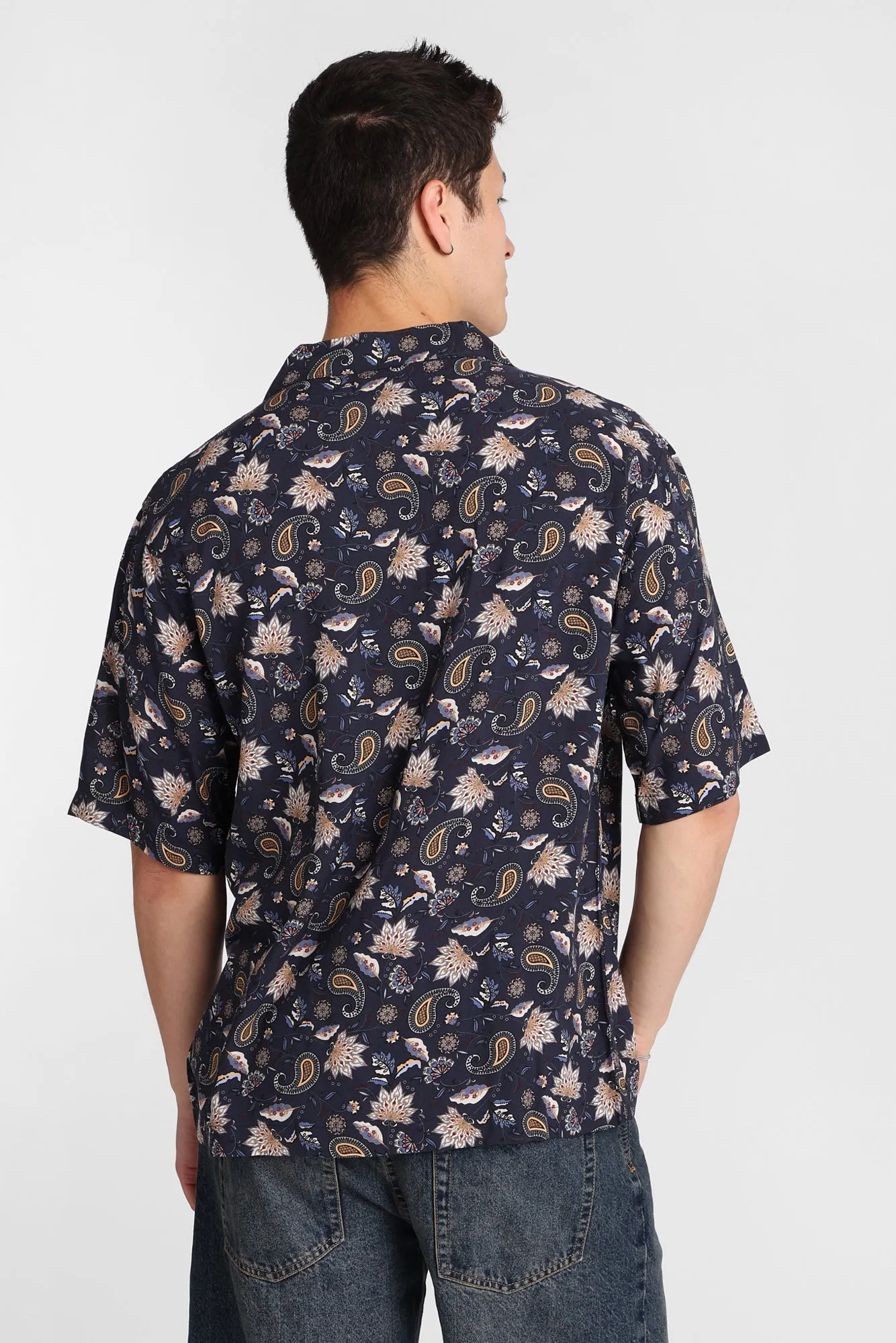 Paisley Print Short Sleeve Button-Up Shirt sold by West49 product image thumbnail 3