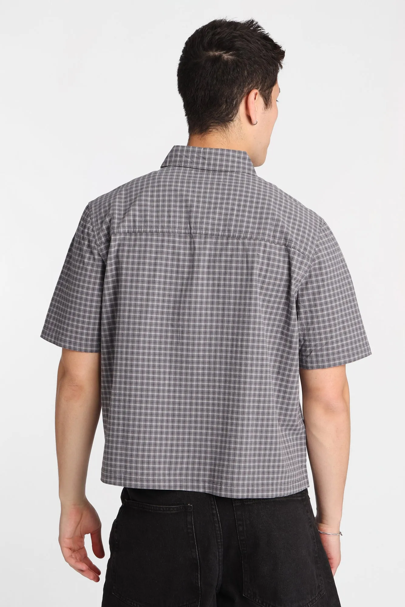 Skull Embroidered Plaid Button-Up Shirt sold by West49 product image thumbnail 3