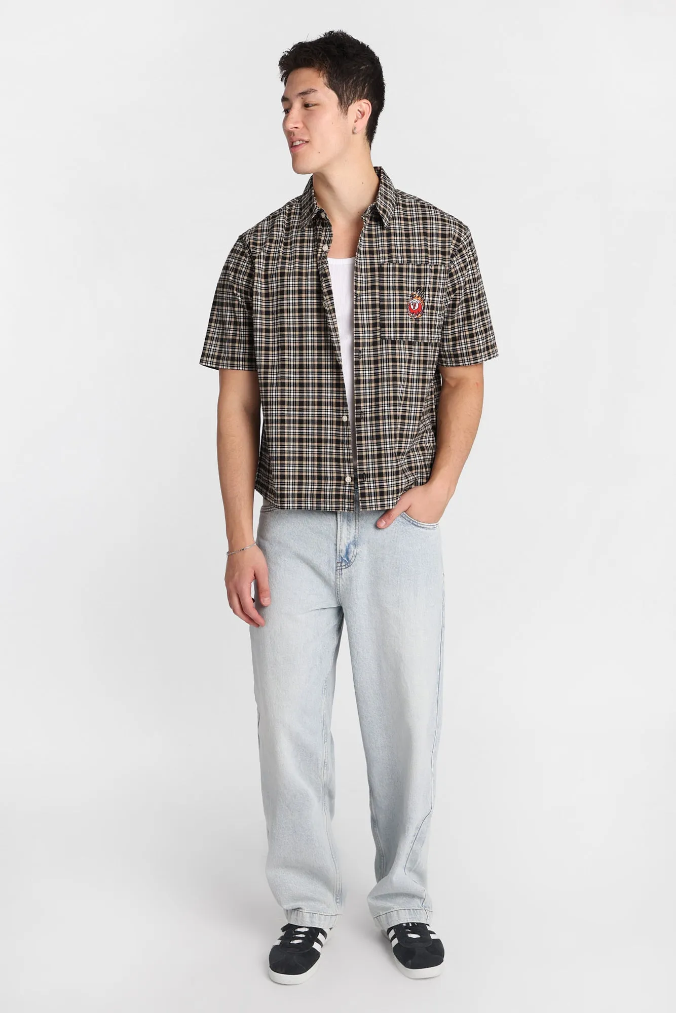 Chemise à carreaux brodé boule de billiard 7 sold by West49 product image thumbnail 4