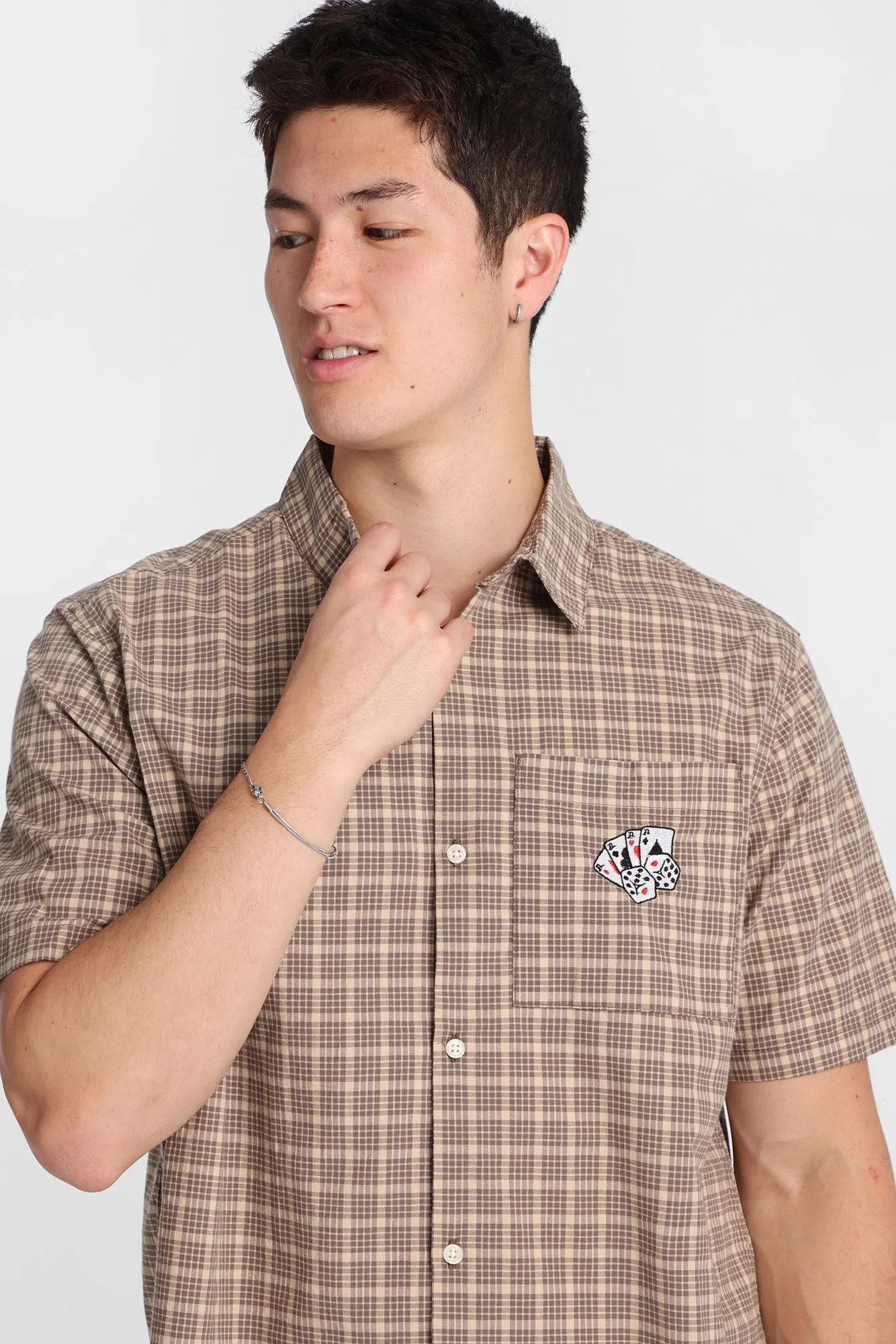 Chemise à carreaux cartes à jouer brodé sold by West49 product image thumbnail 2