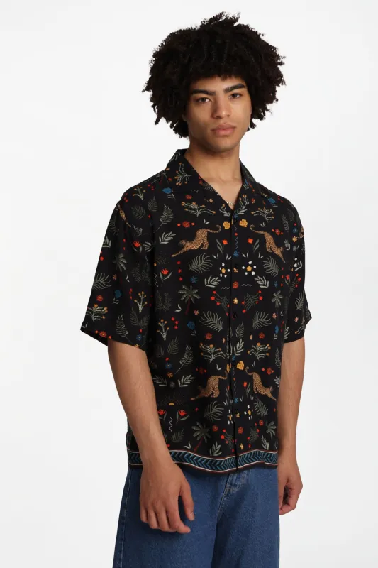 Chemise boutonnée à imprimé jungle Arsenic made by West49
