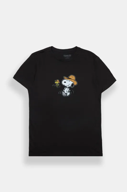 T-shirt imprimé Peanuts Snoopy et Woodstock Cowboy made by Peanuts