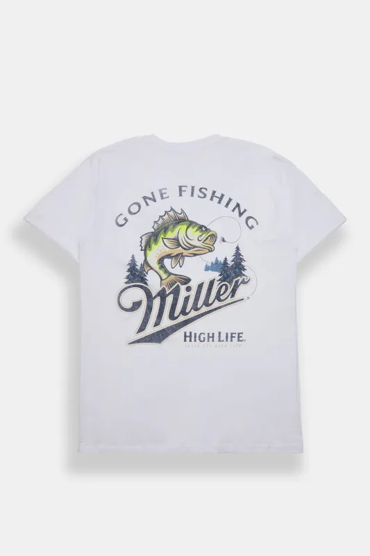 T-shirt imprimé Miller High Life Gone Fishing made by West49