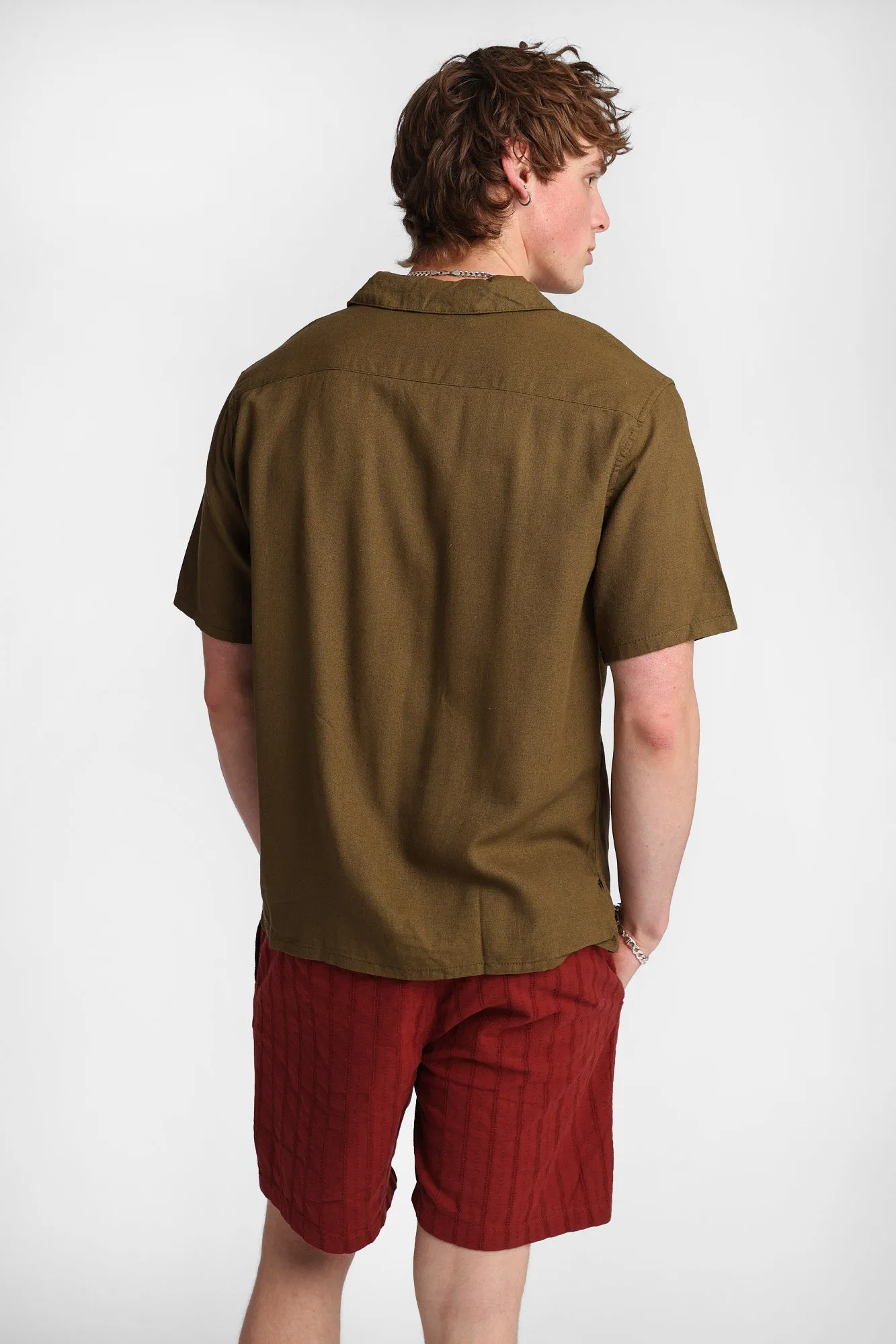 Floral Embroidered Linen-Blend Button-Up Shirt sold by West49 product image thumbnail 3