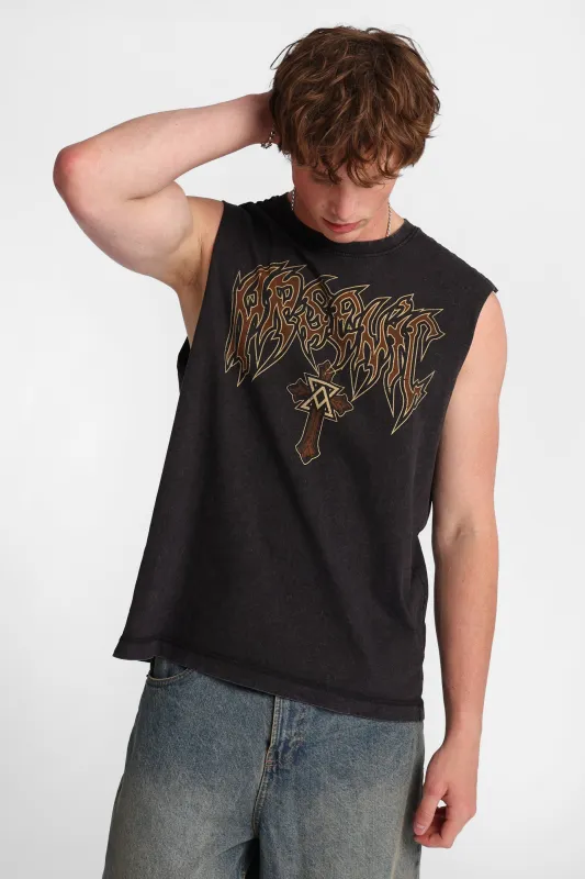 Arsenic Cross Graphic Tank Top made by West49