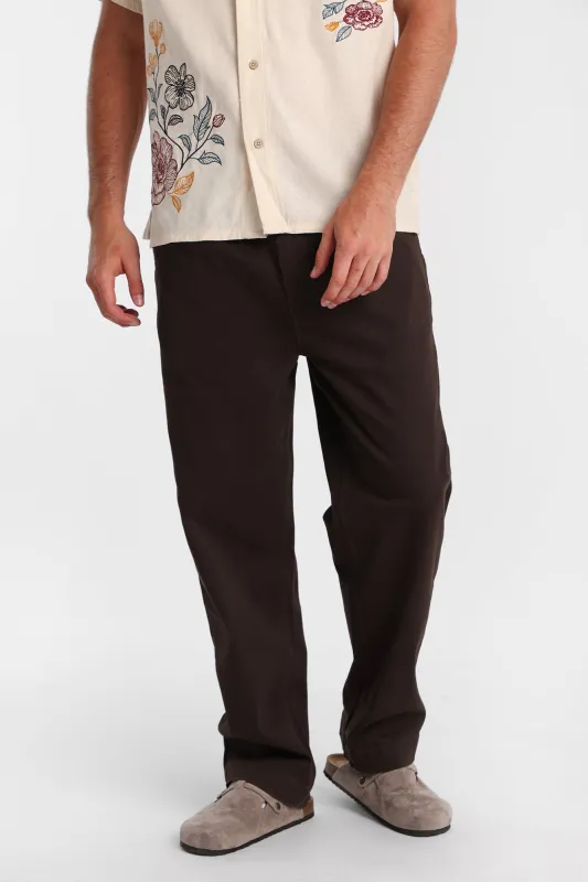 Loose Twill Pleated Pants made by Bluenotes