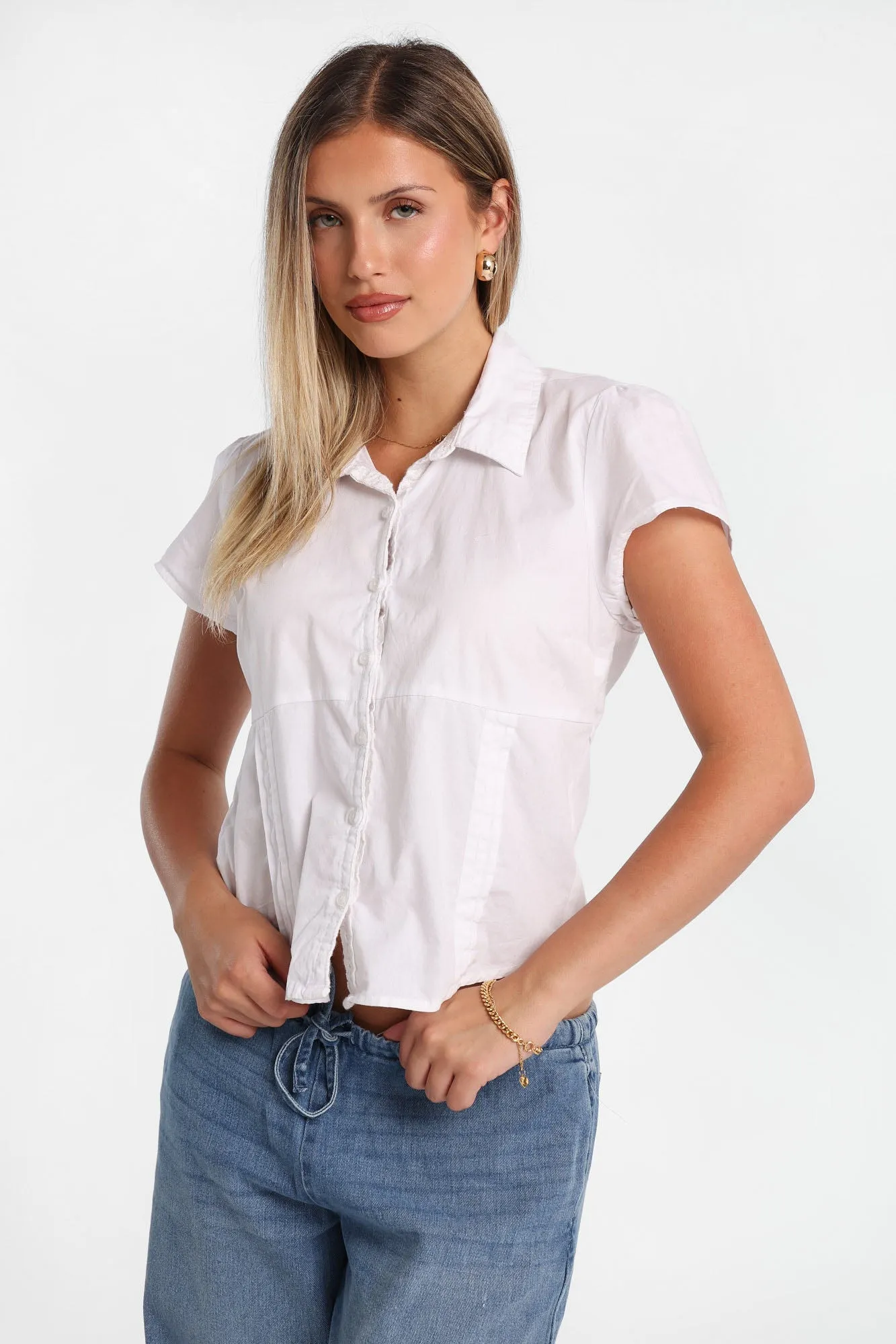 Chemise en popeline de coton à nouer au dos sold by West49 product image thumbnail 2
