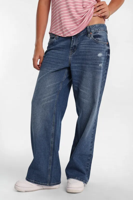 Chloe Low Rise Baggy Jeans made by Bluenotes