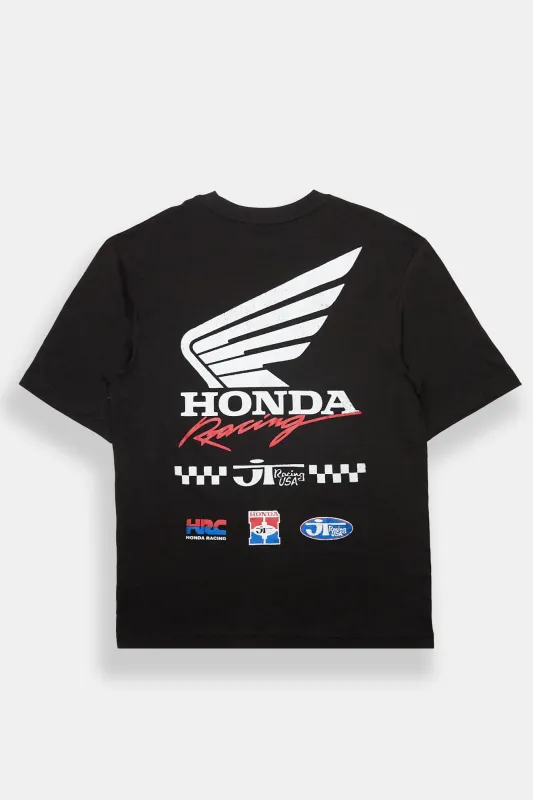 T-shirt surdimensionné imprimé Honda Racing made by West49