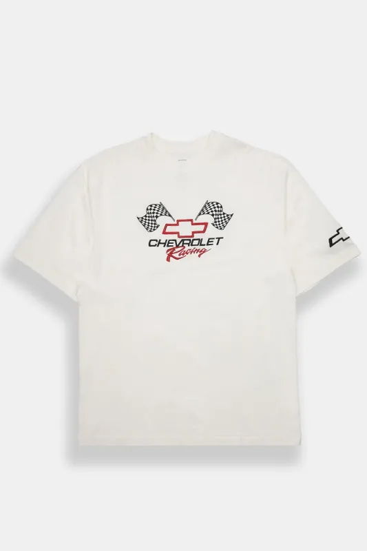 Chevrolet Racing Embroidered Oversized Graphic Tee made by West49