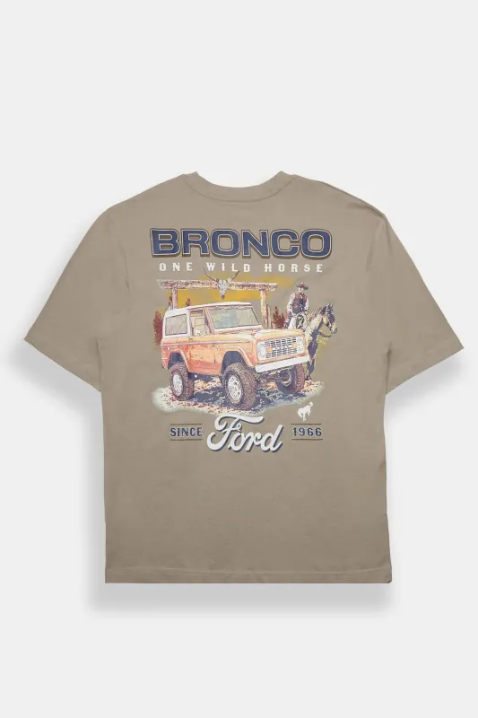 Ford Bronco One Wild Horse Oversized Graphic Tee made by Ford