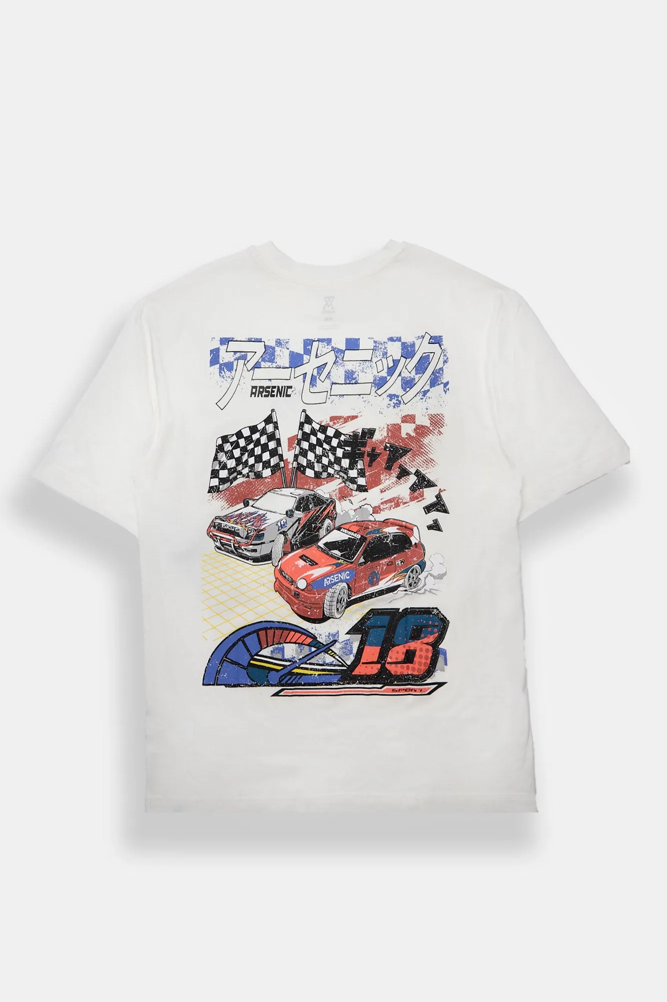 T-shirt imprimé drapeau à damier Arsenic sold by West49 product image thumbnail 3