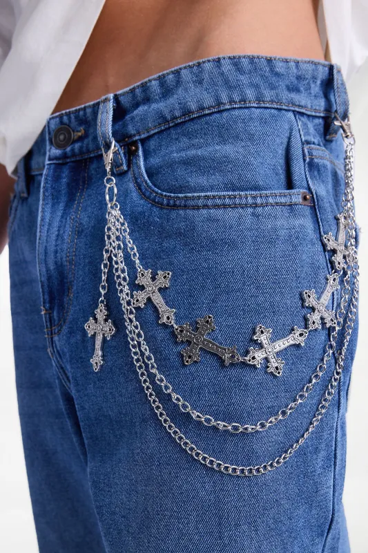 Arsenic Crosses Triple Layer Wallet Chain made by West49