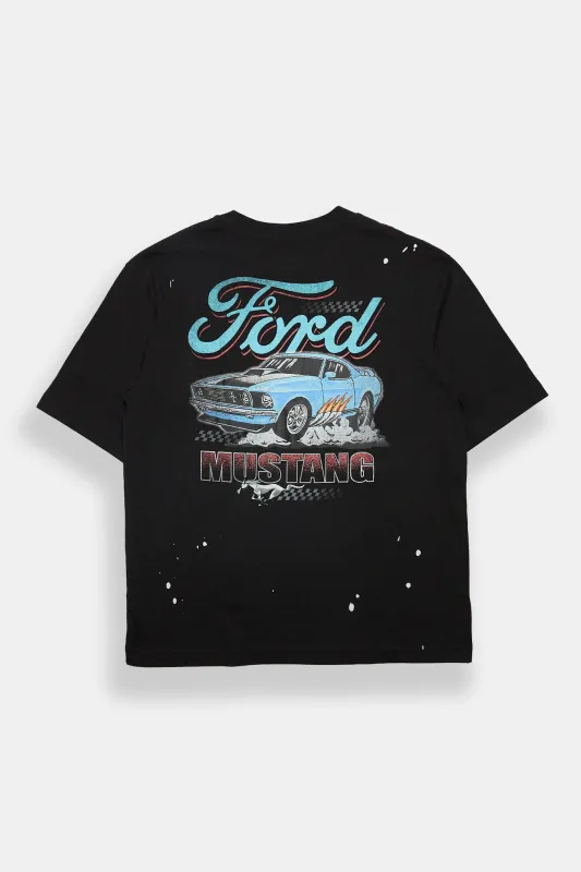 T-shirt surdimensionné imprimé Ford Mustang made by Ford