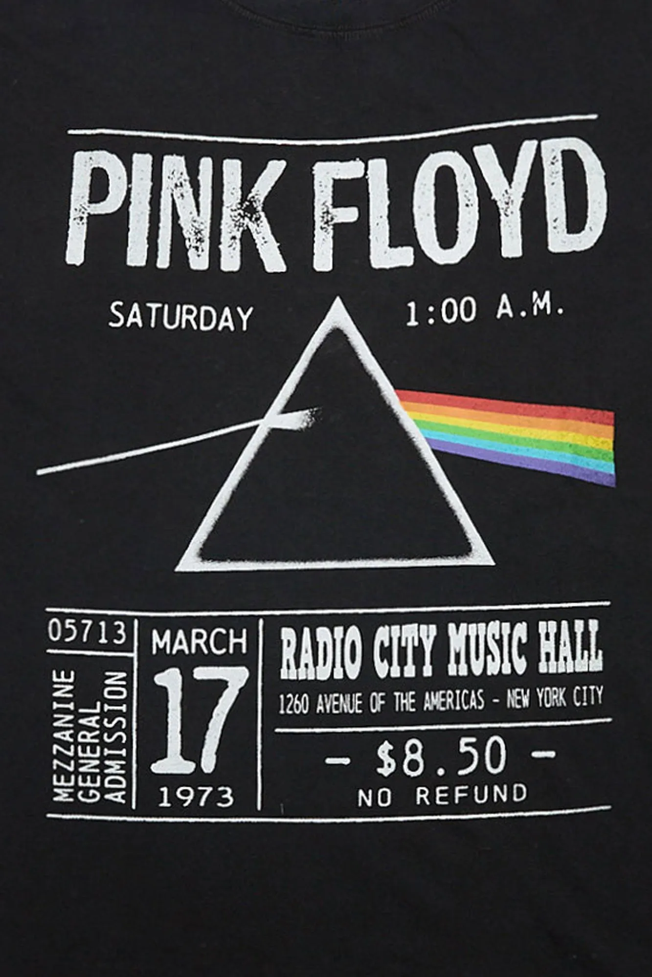 Pink Floyd 1973 Radio City Hall Graphic Oversized Tee sold by West49 product image thumbnail 2