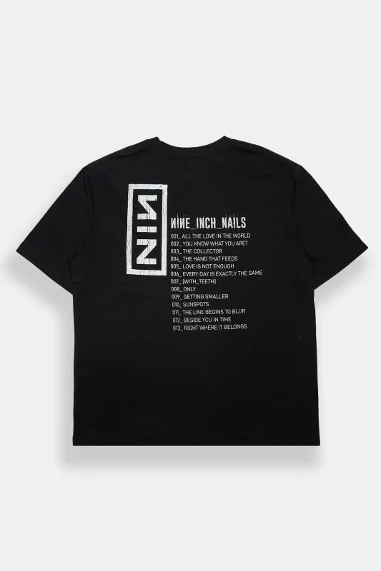 T-shirt surdimensionné imprimé Nine Inch Nails made by West49